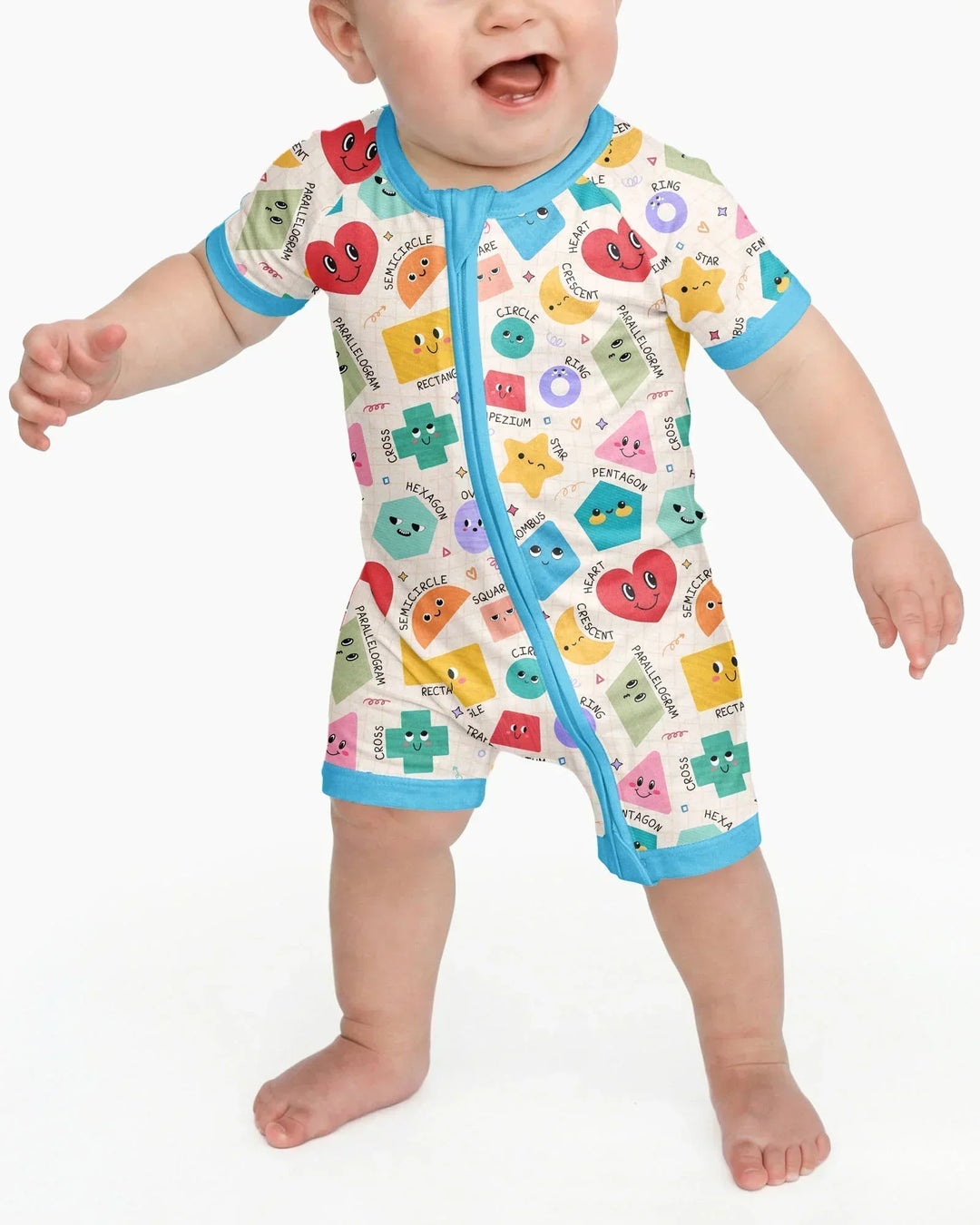Happy Shape Squad Family Matching Bamboo Shorty Zippy