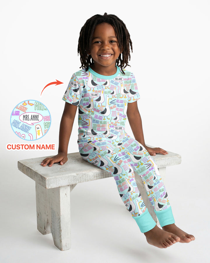 Zweiteiliges, kurzärmliges Pyjama-Set mit Marienkäfern