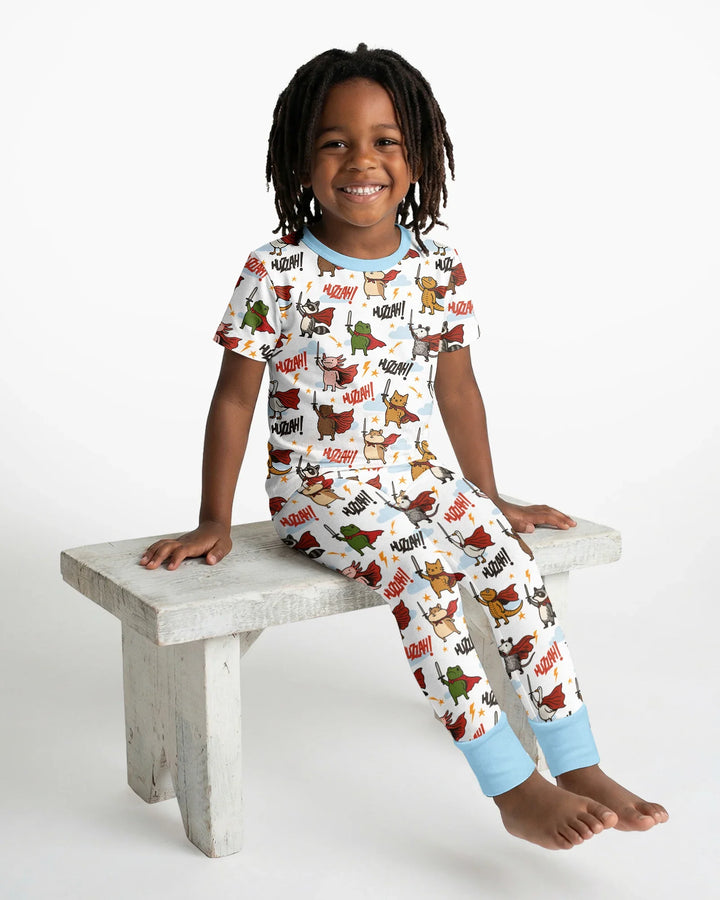 Zweiteiliges, kurzärmliges Pyjama-Set mit Marienkäfern
