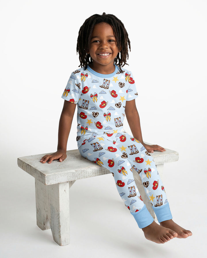 Zweiteiliges, kurzärmliges Pyjama-Set mit Marienkäfern