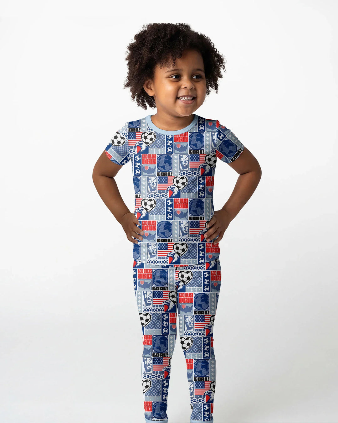 Zweiteiliges, kurzärmliges Pyjama-Set mit Marienkäfern