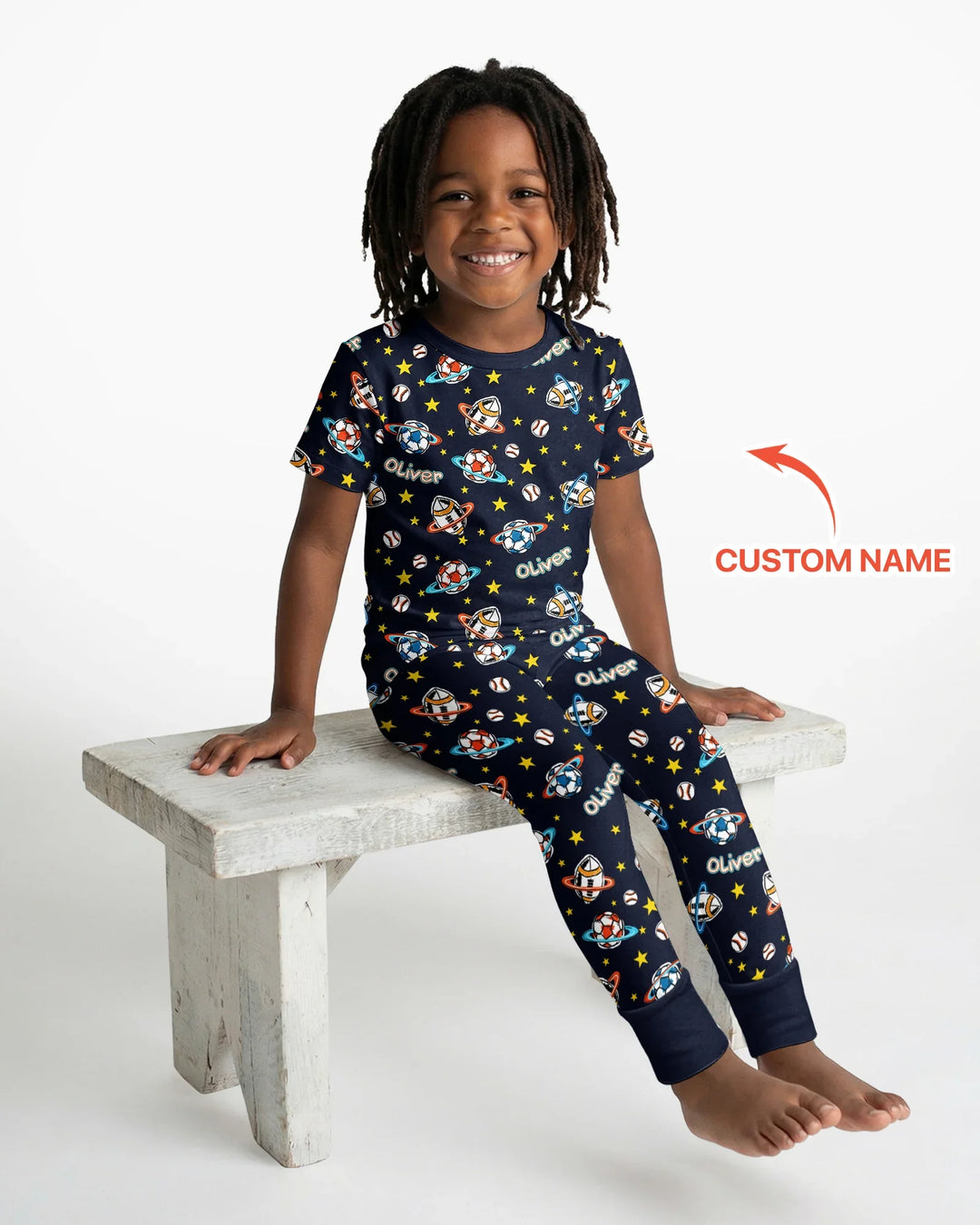 Zweiteiliges, kurzärmliges Pyjama-Set mit Marienkäfern