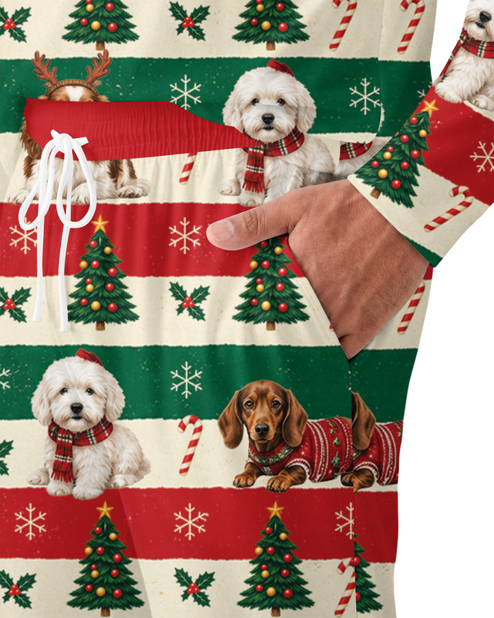 Dog Lover Christmas Bamboo Men's Pajama Set