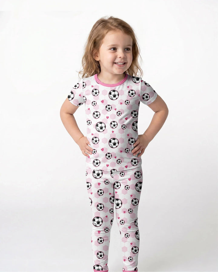 Zweiteiliges, kurzärmliges Pyjama-Set mit Marienkäfern