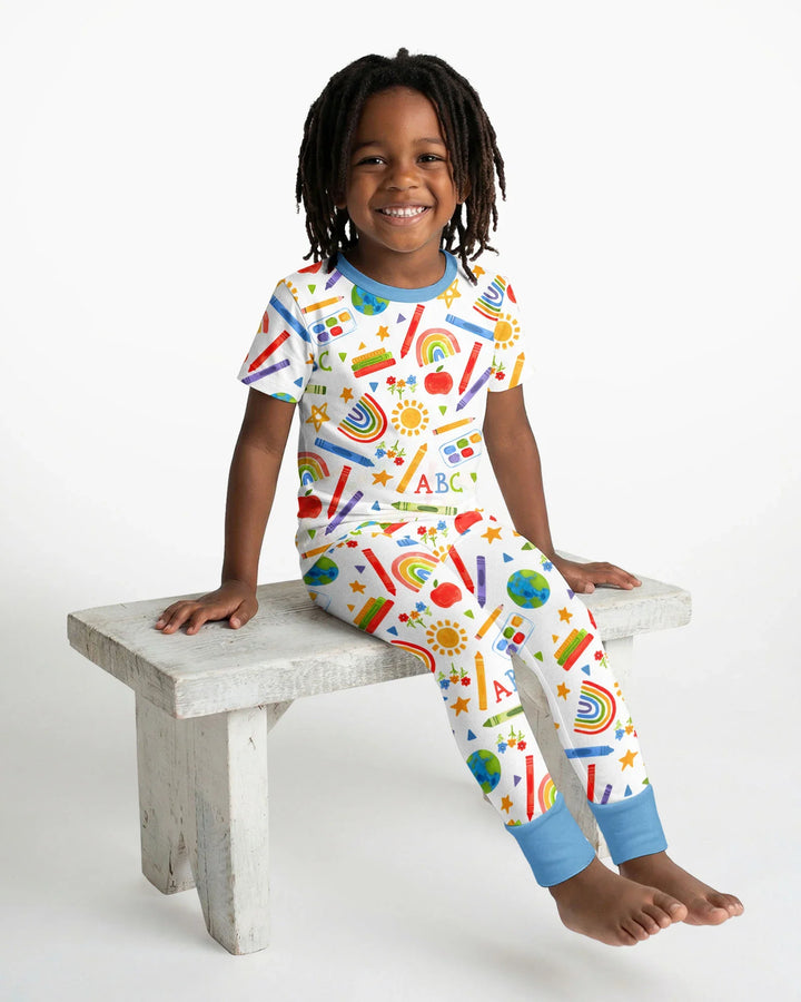 Zweiteiliges, kurzärmliges Pyjama-Set mit Marienkäfern