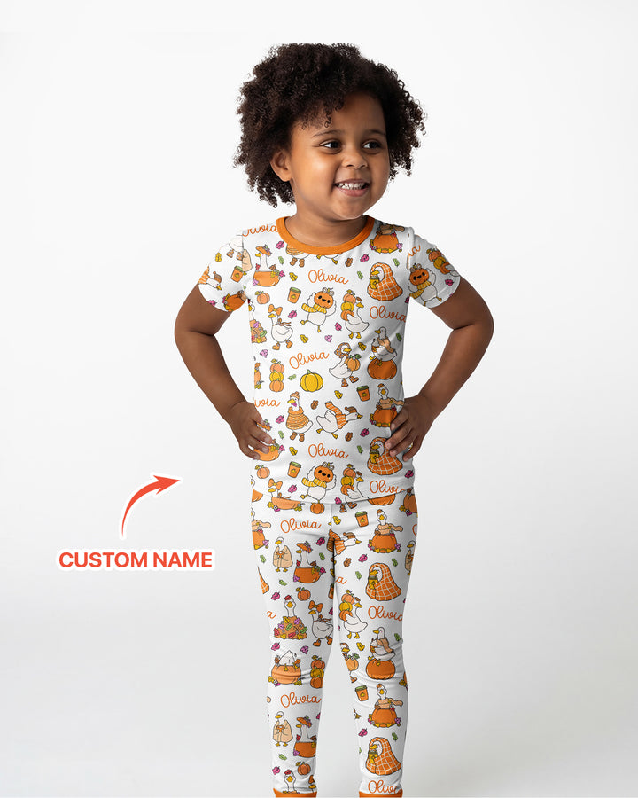 Zweiteiliges, kurzärmliges Pyjama-Set mit Marienkäfern