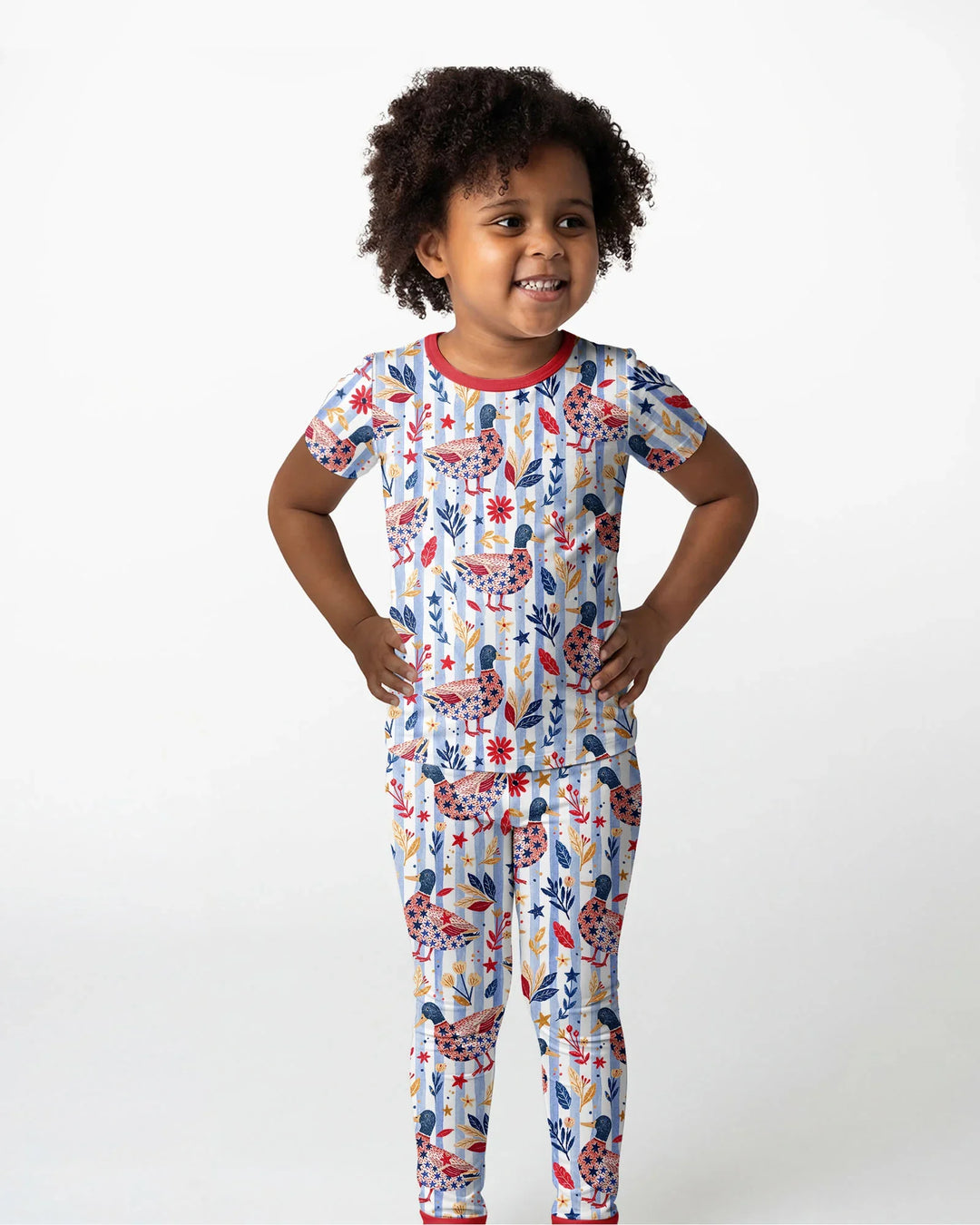 Zweiteiliges, kurzärmliges Pyjama-Set mit Marienkäfern