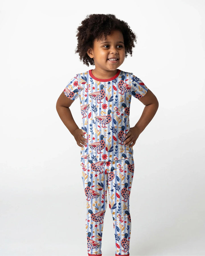 Zweiteiliges, kurzärmliges Pyjama-Set mit Marienkäfern