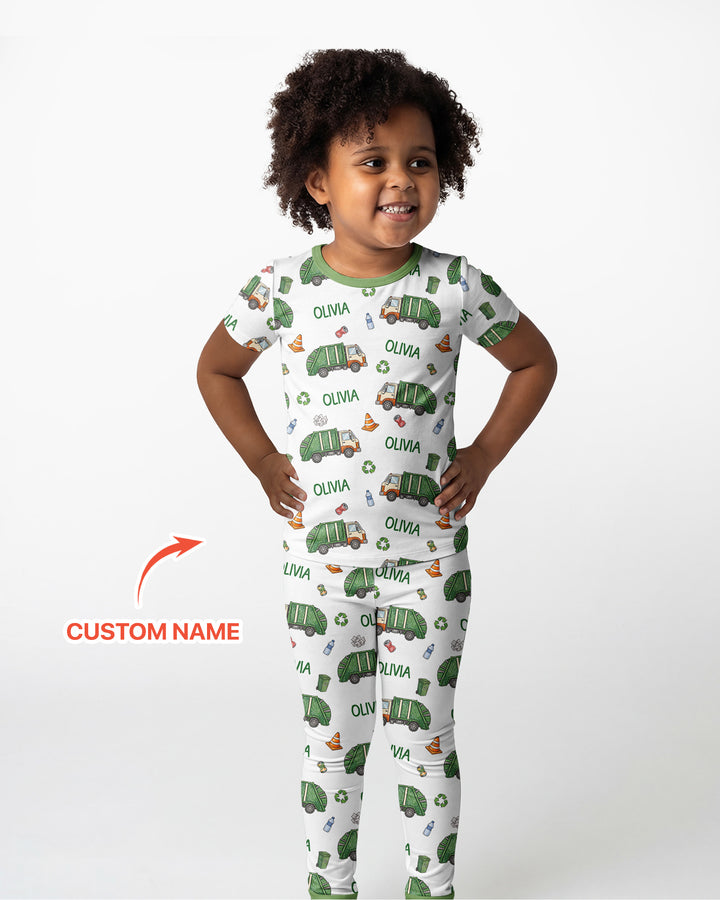 Zweiteiliges, kurzärmliges Pyjama-Set mit Marienkäfern