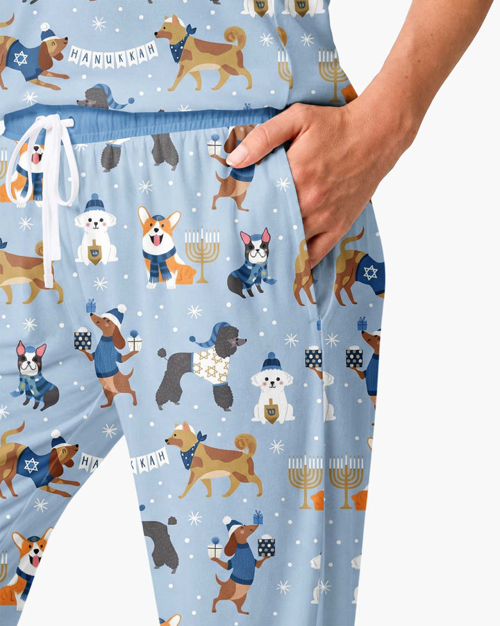 Hanukkah Dogs Bamboo Women Pajama Set