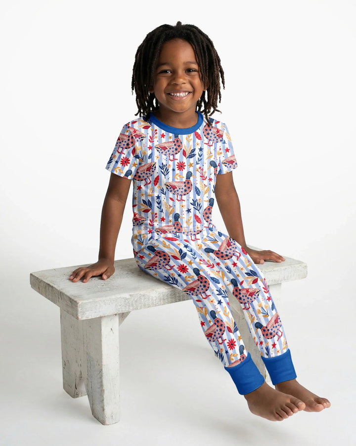 Zweiteiliges, kurzärmliges Pyjama-Set mit Marienkäfern