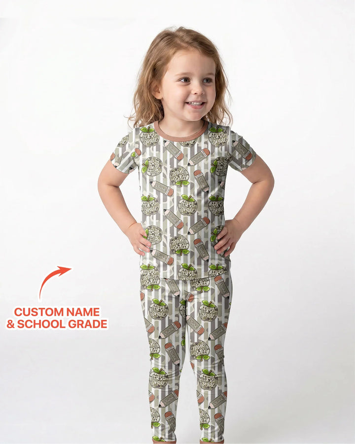 Zweiteiliges, kurzärmliges Pyjama-Set mit Marienkäfern