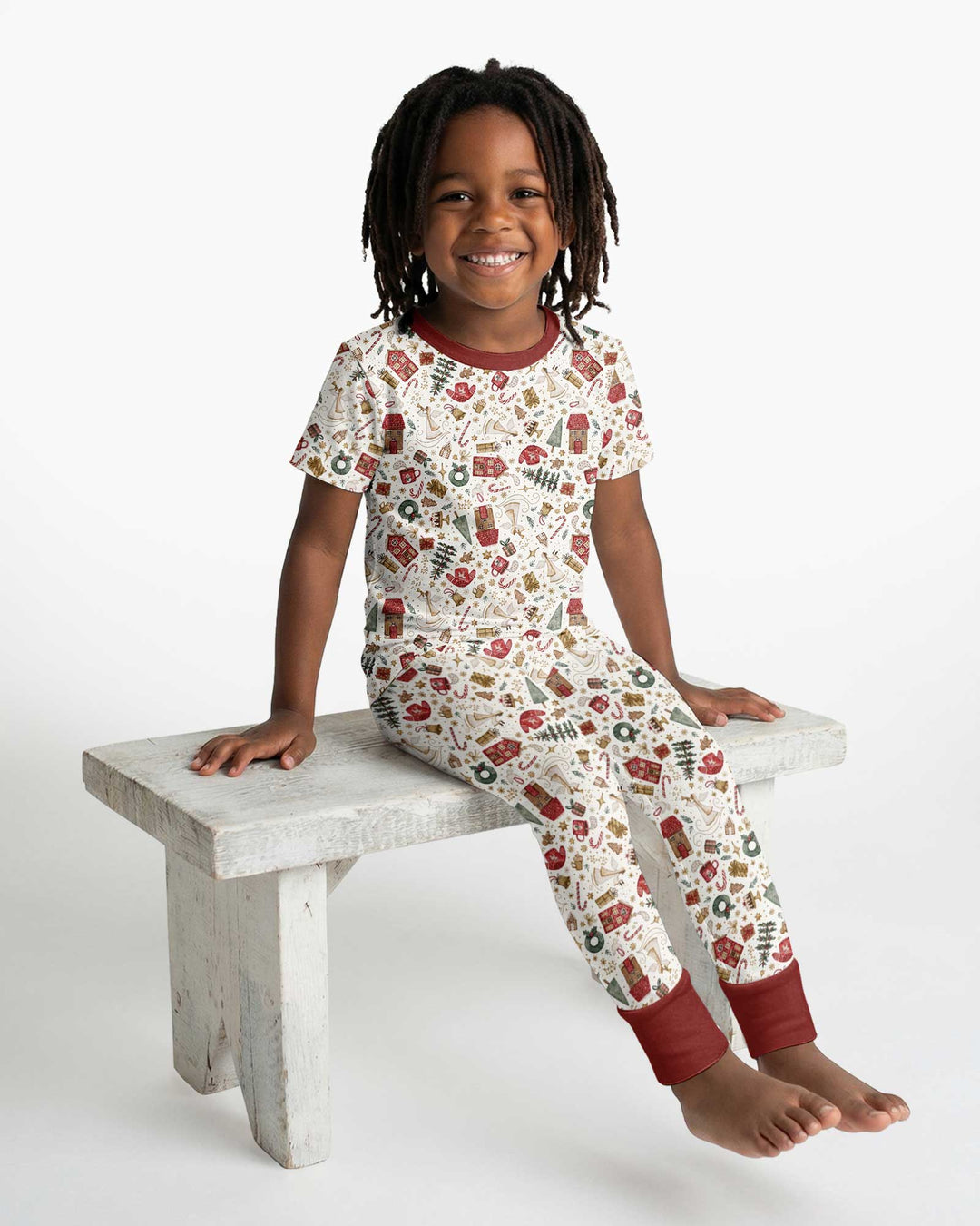Magical Christmas Story Bamboo Two Piece Short Sleeve Pajama Set