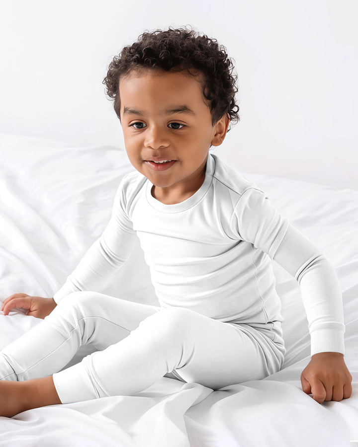 White Bamboo Two Piece Pajama Set