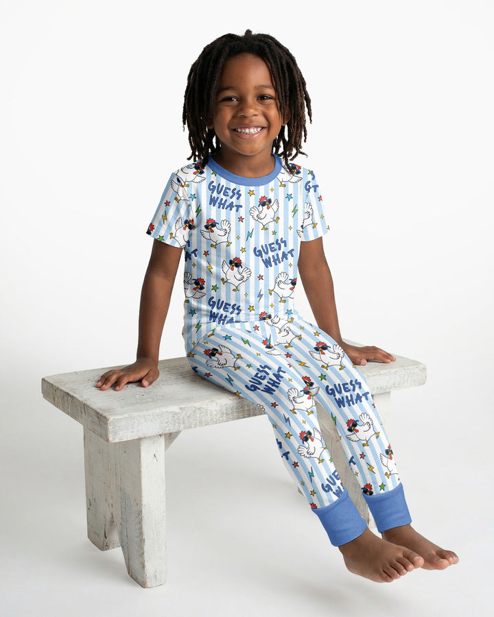 Guess What? Chicken Butt! Bamboo Two Piece Short Sleeve Pajama Set