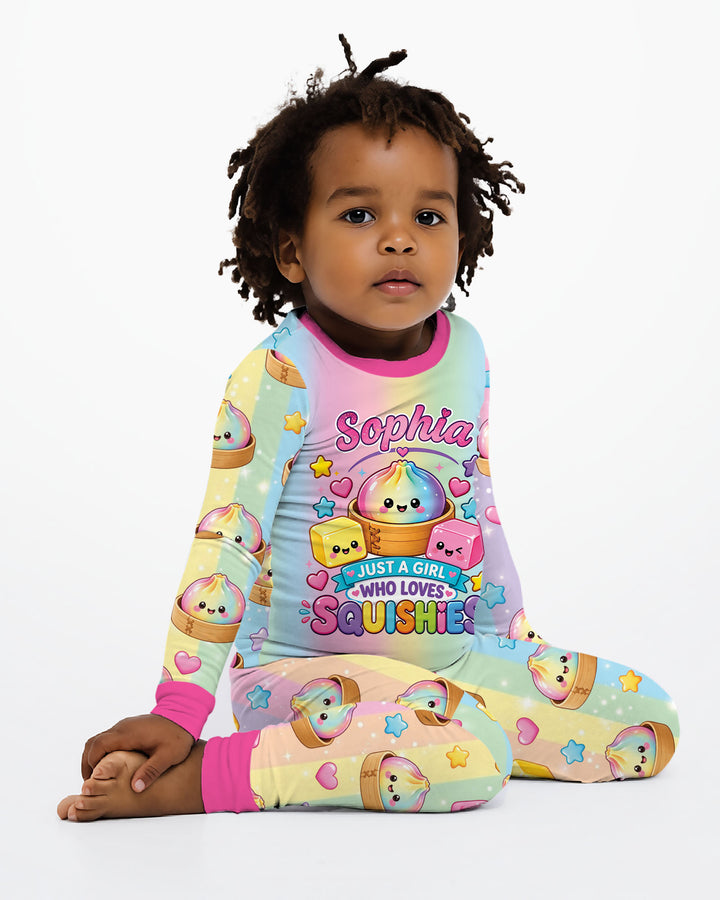 Rainbow Squishy Dreams Bamboo Two Piece Long Sleeve Pajama Set