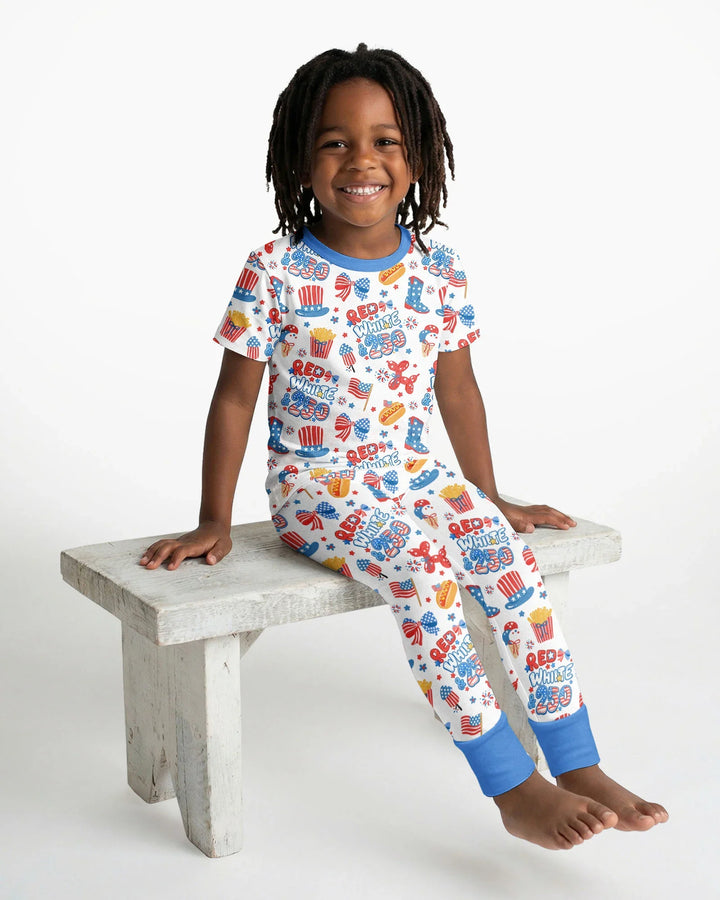 Zweiteiliges, kurzärmliges Pyjama-Set mit Marienkäfern