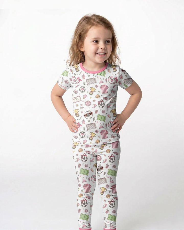 Zweiteiliges, kurzärmliges Pyjama-Set mit Marienkäfern