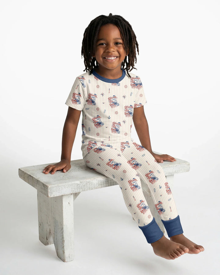 Zweiteiliges, kurzärmliges Pyjama-Set mit Marienkäfern