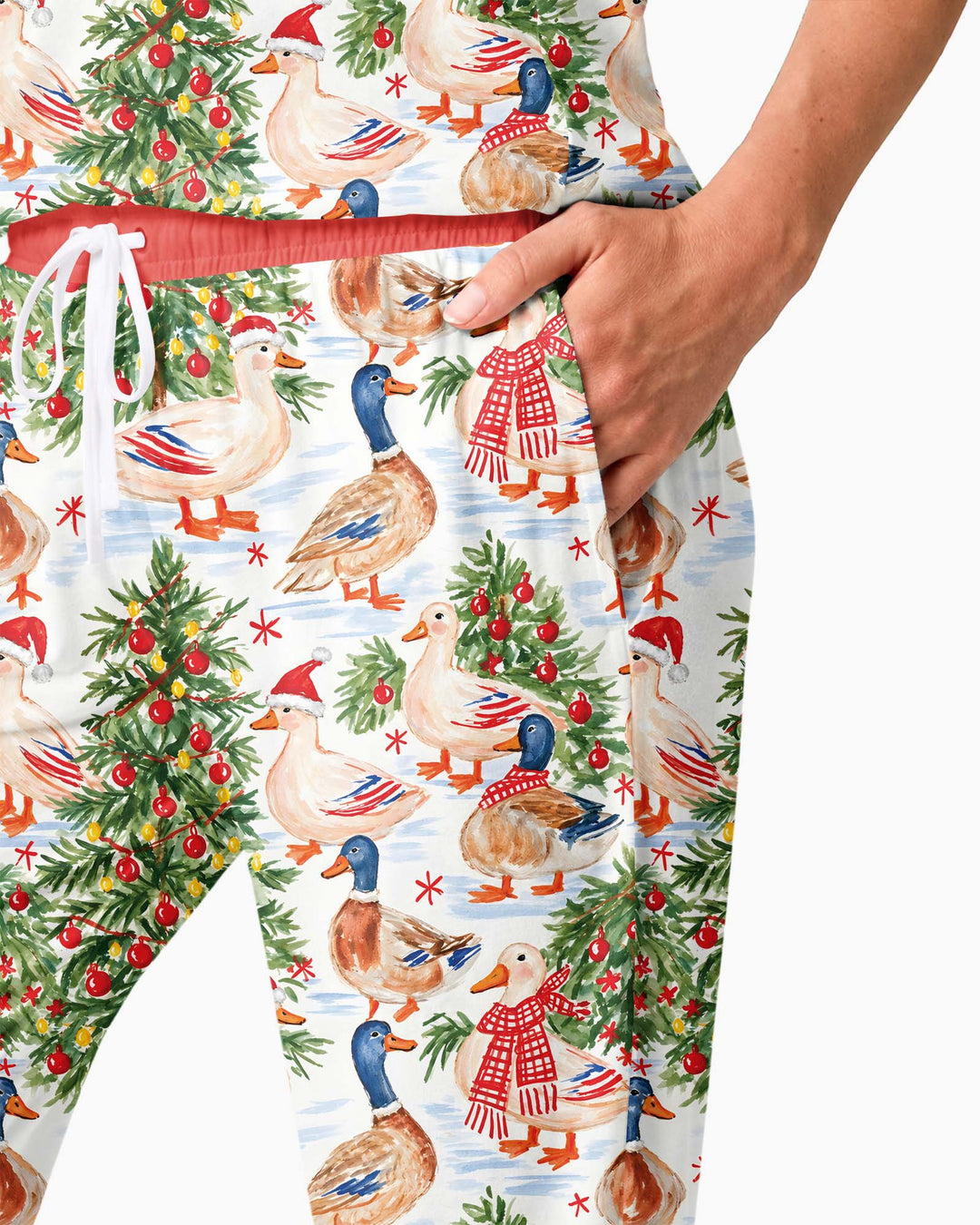 Christmas and Duck Bamboo Women Pajama Set