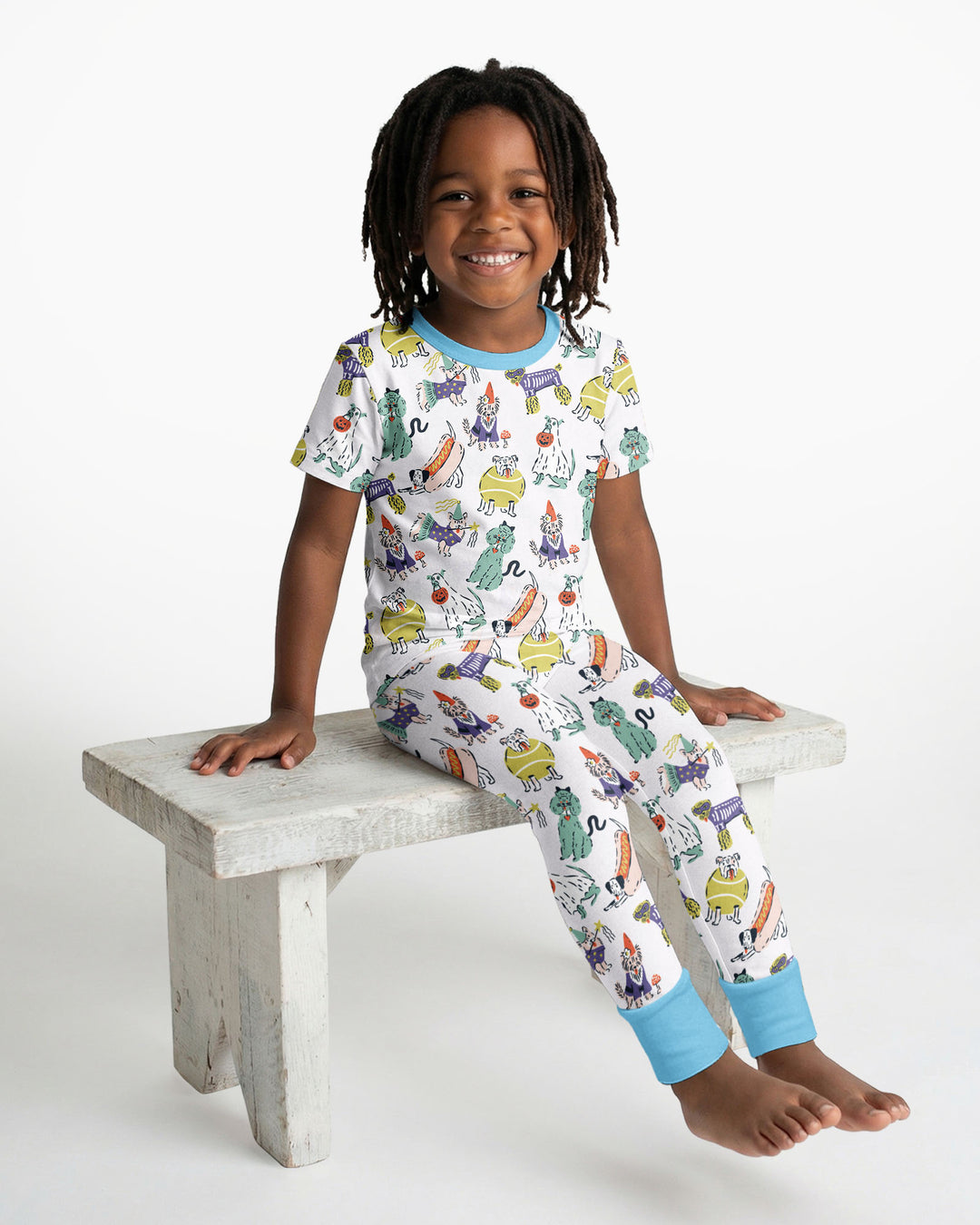 Bark-O-Ween Bamboo Two Piece Short Sleeve Pajama Set