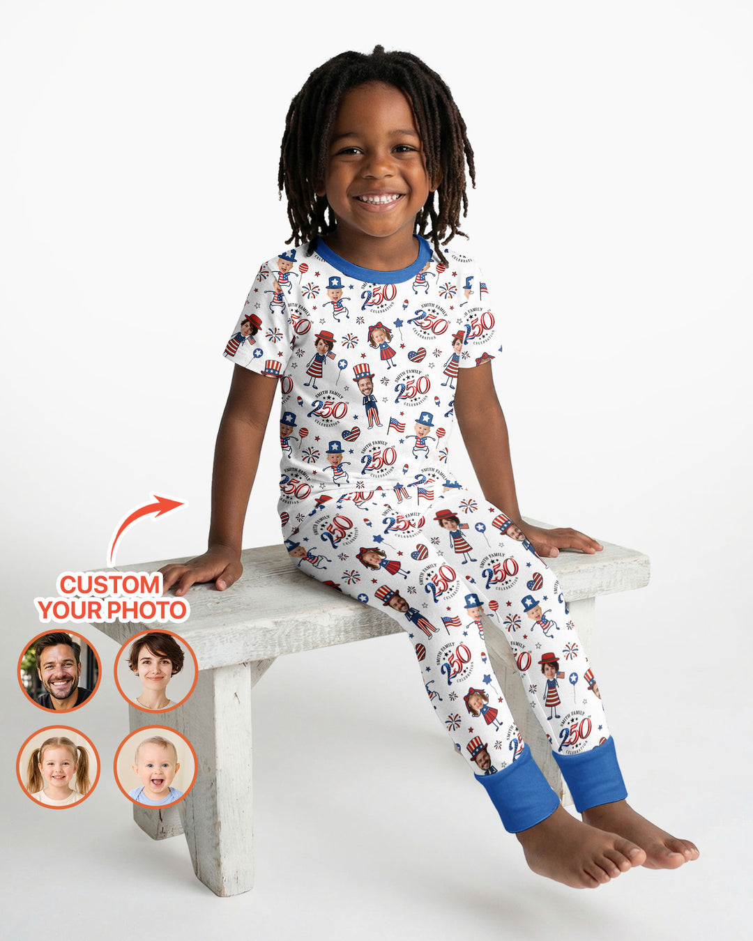 Zweiteiliges, kurzärmliges Pyjama-Set mit Marienkäfern