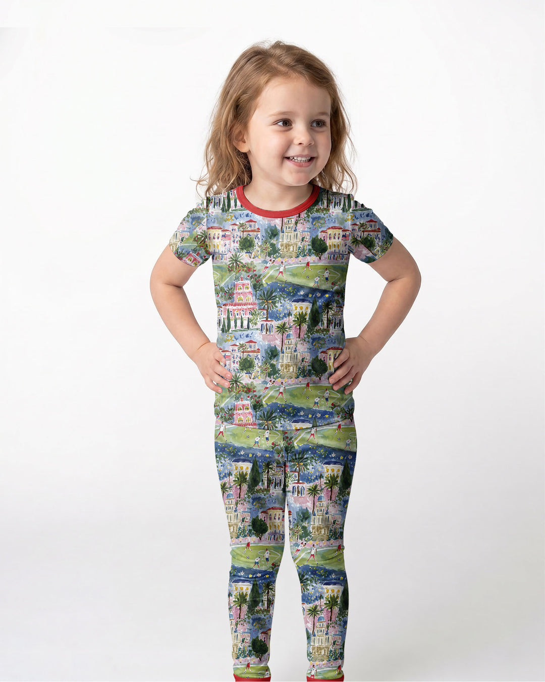 Zweiteiliges, kurzärmliges Pyjama-Set mit Marienkäfern