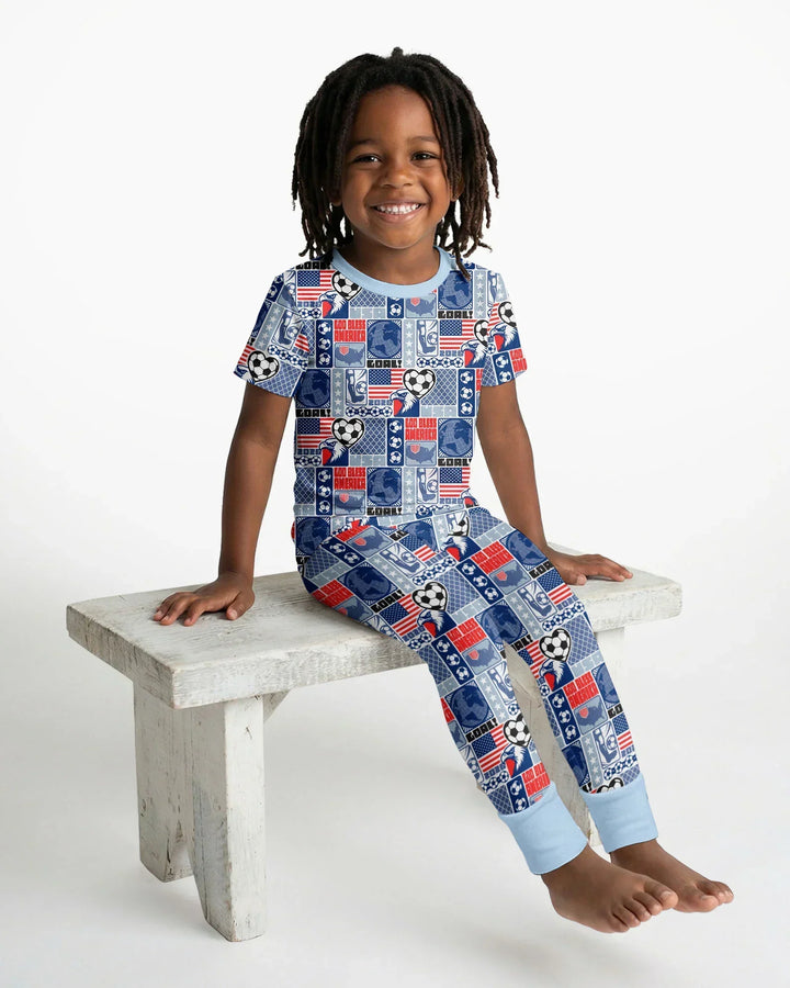 Zweiteiliges, kurzärmliges Pyjama-Set mit Marienkäfern