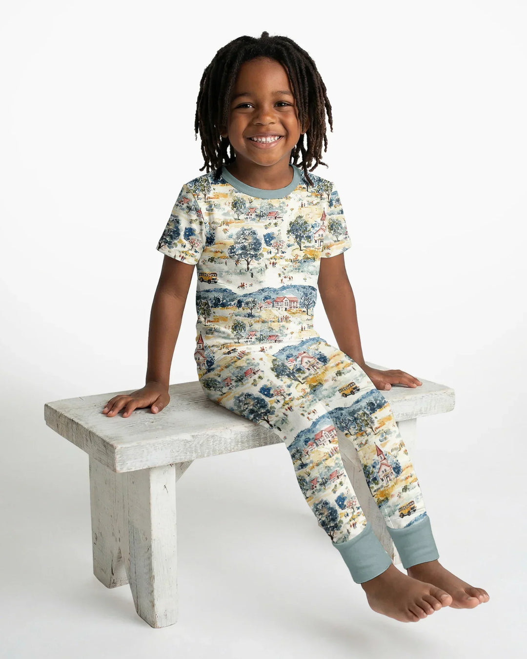 Zweiteiliges, kurzärmliges Pyjama-Set mit Marienkäfern