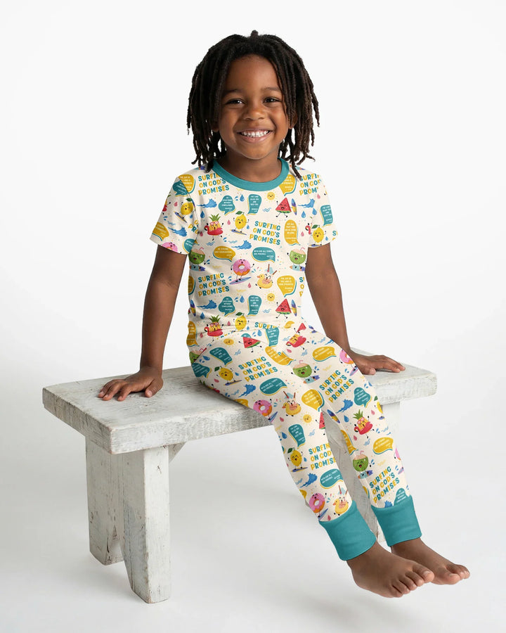 Zweiteiliges, kurzärmliges Pyjama-Set mit Marienkäfern