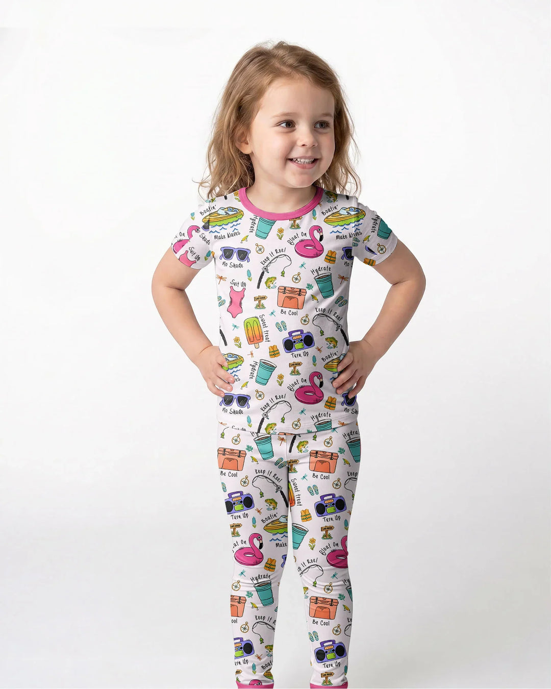 Zweiteiliges, kurzärmliges Pyjama-Set mit Marienkäfern