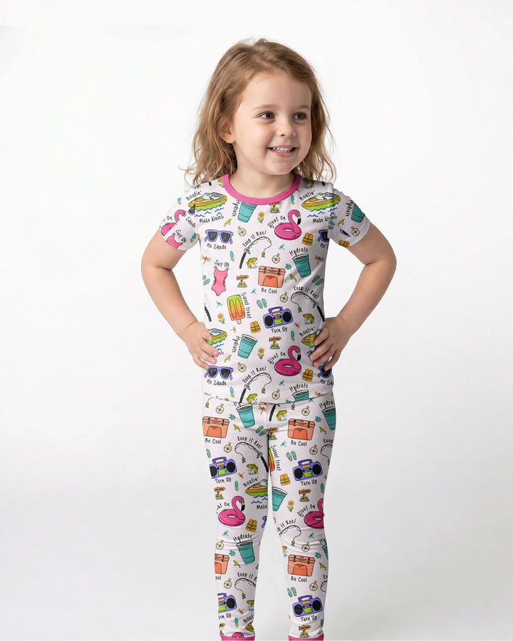 Zweiteiliges, kurzärmliges Pyjama-Set mit Marienkäfern