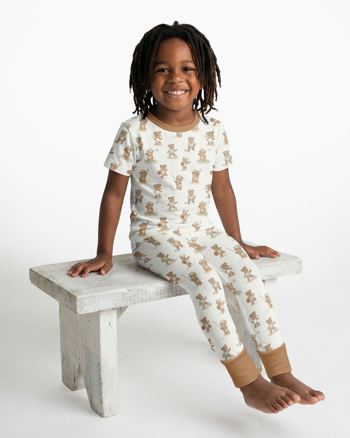 Zweiteiliges, kurzärmliges Pyjama-Set mit Marienkäfern