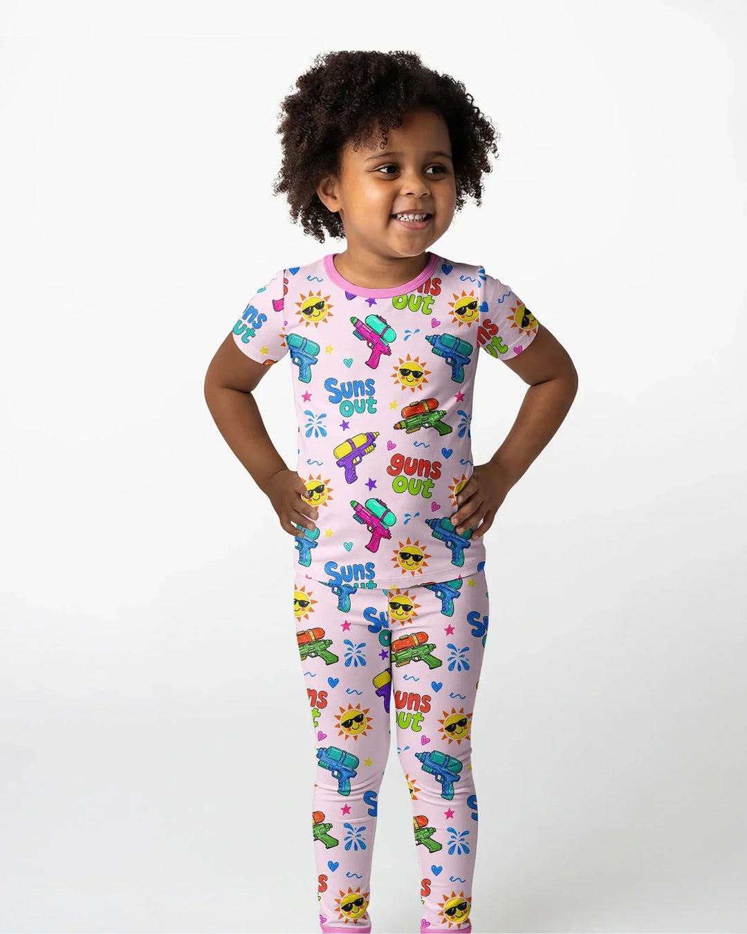 Zweiteiliges, kurzärmliges Pyjama-Set mit Marienkäfern