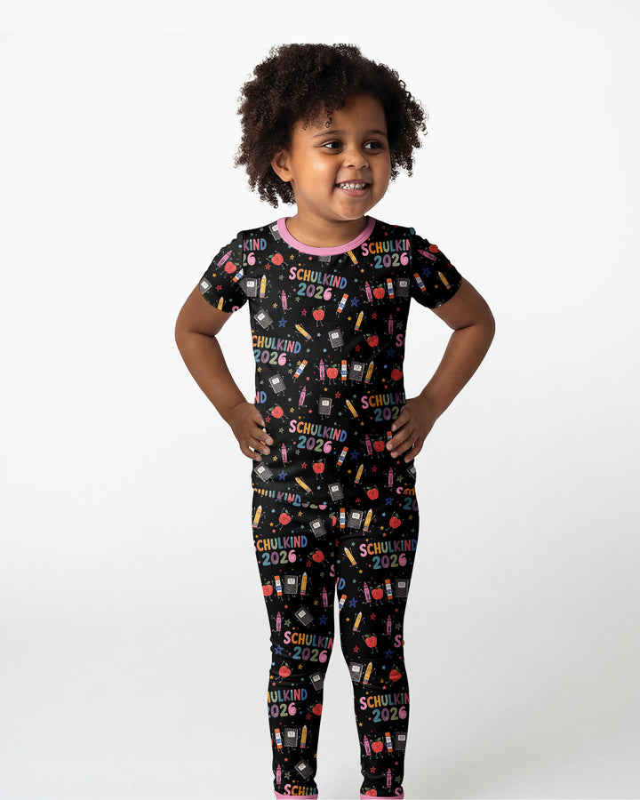 Zweiteiliges, kurzärmliges Pyjama-Set mit Marienkäfern