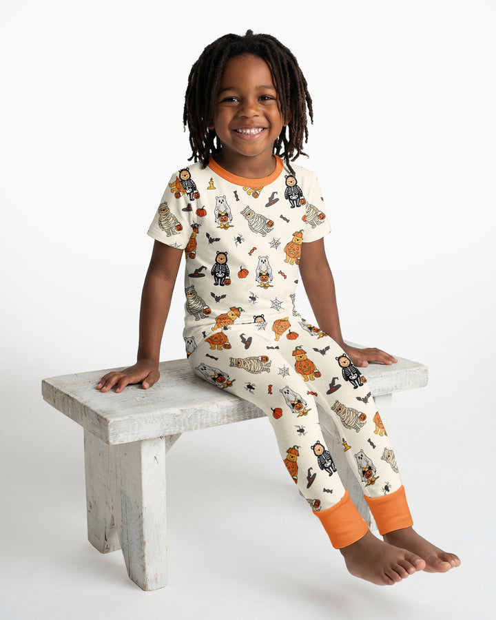 Zweiteiliges, kurzärmliges Pyjama-Set mit Marienkäfern