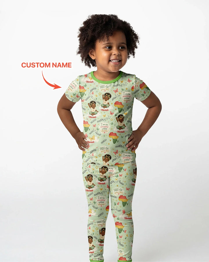 Zweiteiliges, kurzärmliges Pyjama-Set mit Marienkäfern