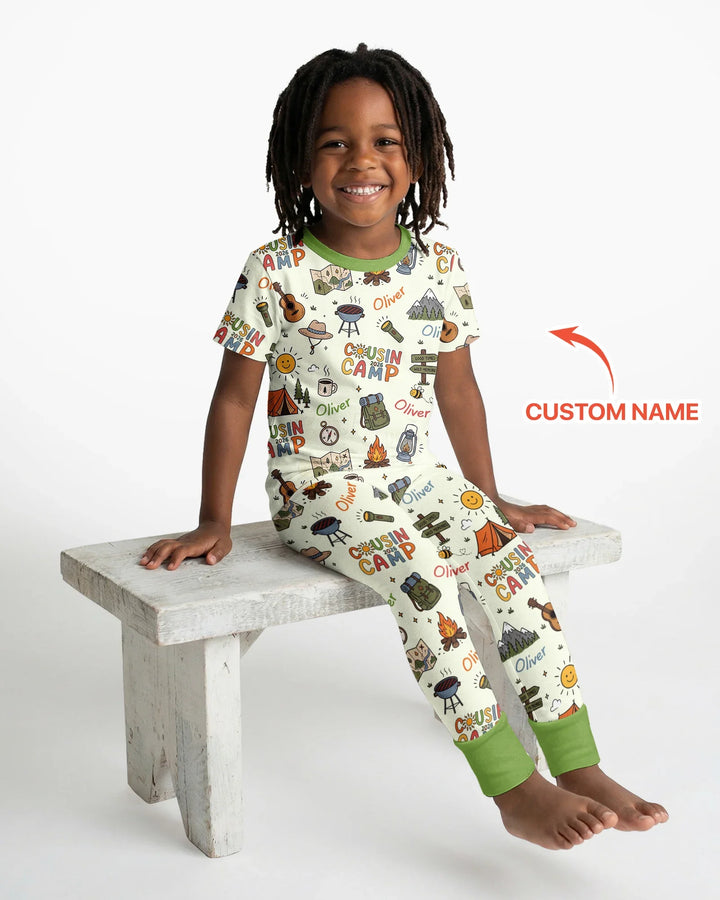 Zweiteiliges, kurzärmliges Pyjama-Set mit Marienkäfern