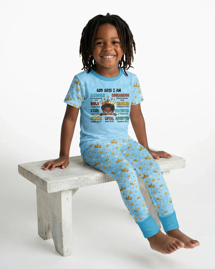 Zweiteiliges, kurzärmliges Pyjama-Set mit Marienkäfern