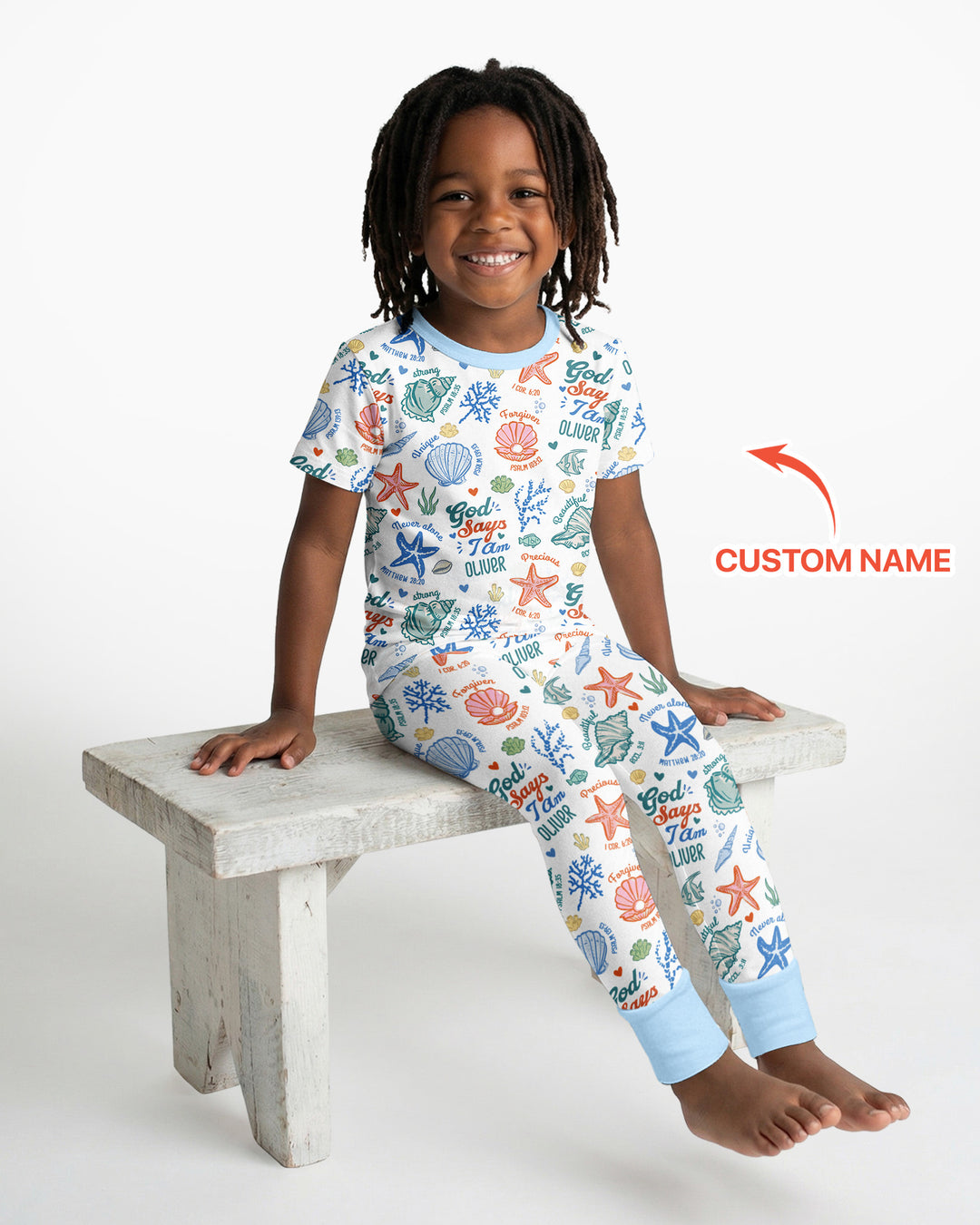 Zweiteiliges, kurzärmliges Pyjama-Set mit Marienkäfern