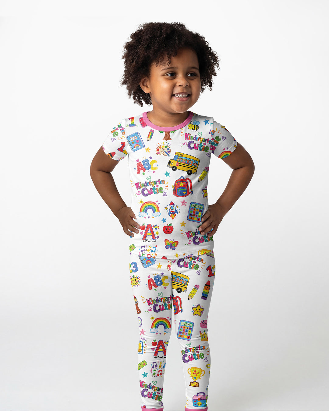 Zweiteiliges, kurzärmliges Pyjama-Set mit Marienkäfern
