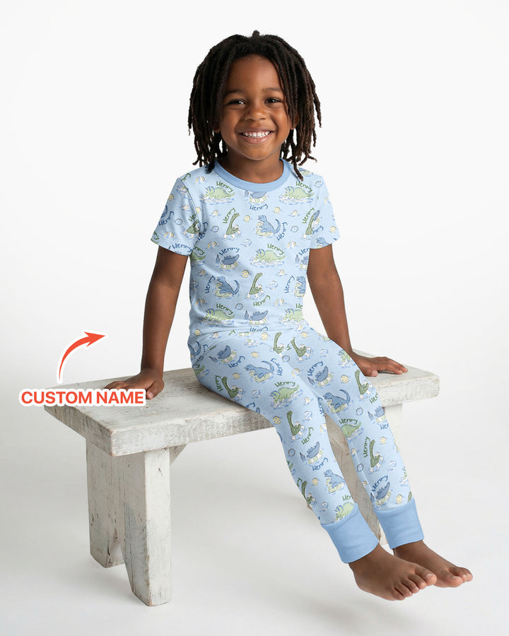 Zweiteiliges, kurzärmliges Pyjama-Set mit Marienkäfern