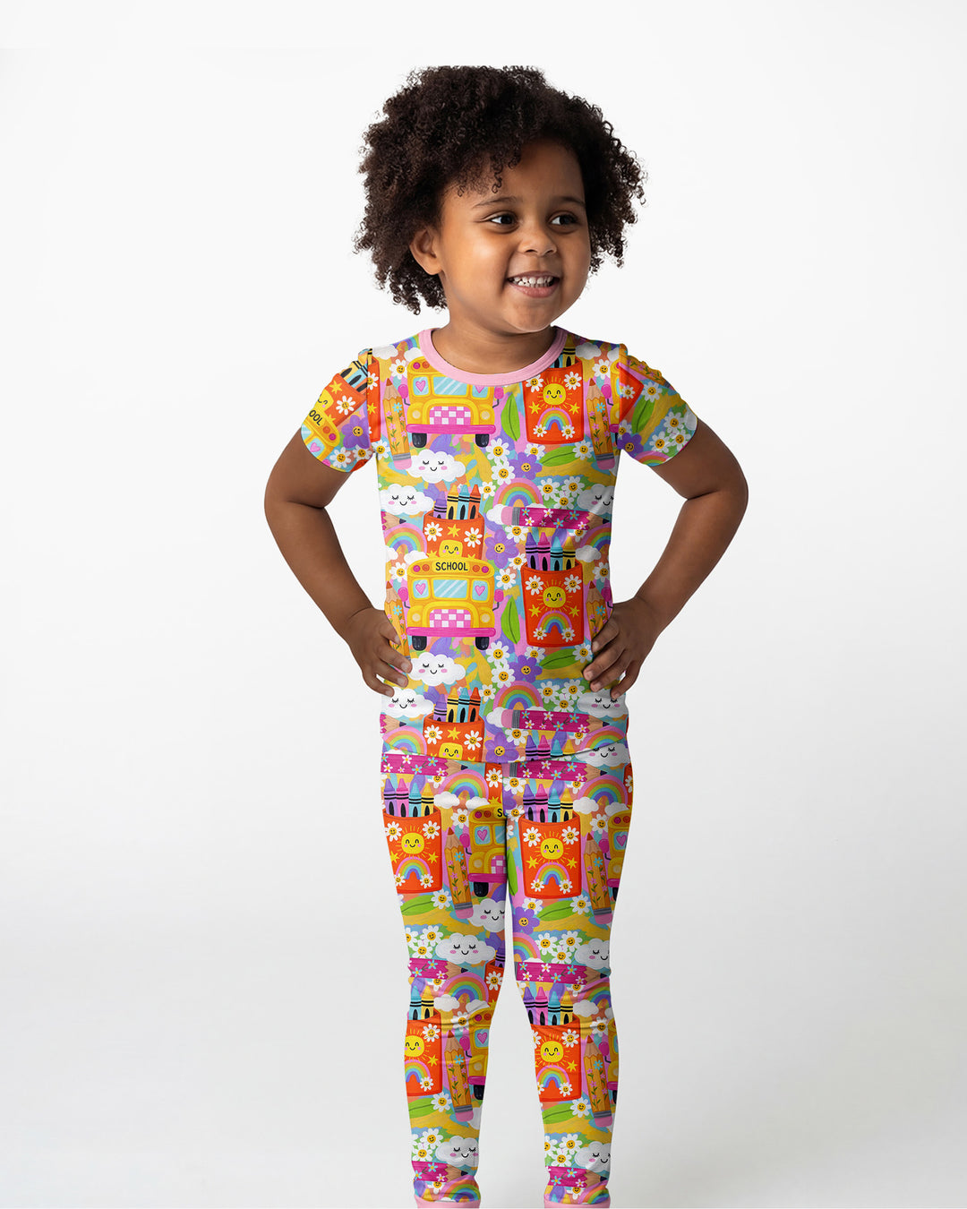 Zweiteiliges, kurzärmliges Pyjama-Set mit Marienkäfern