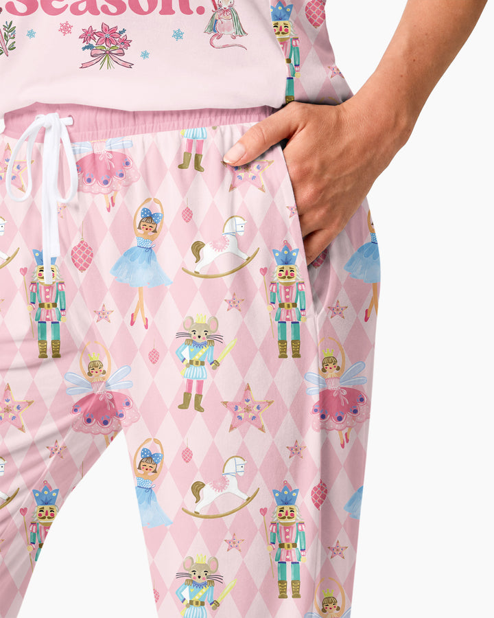Sorry Can't Nutcracker Season Ballet Christmas Bamboo Women Pajama Set