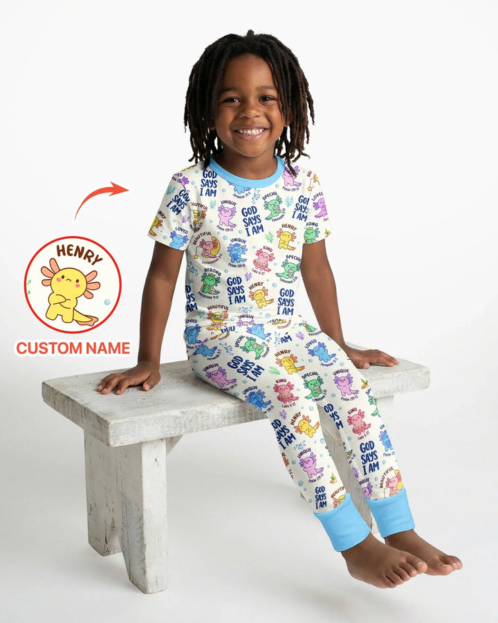 Zweiteiliges, kurzärmliges Pyjama-Set mit Marienkäfern