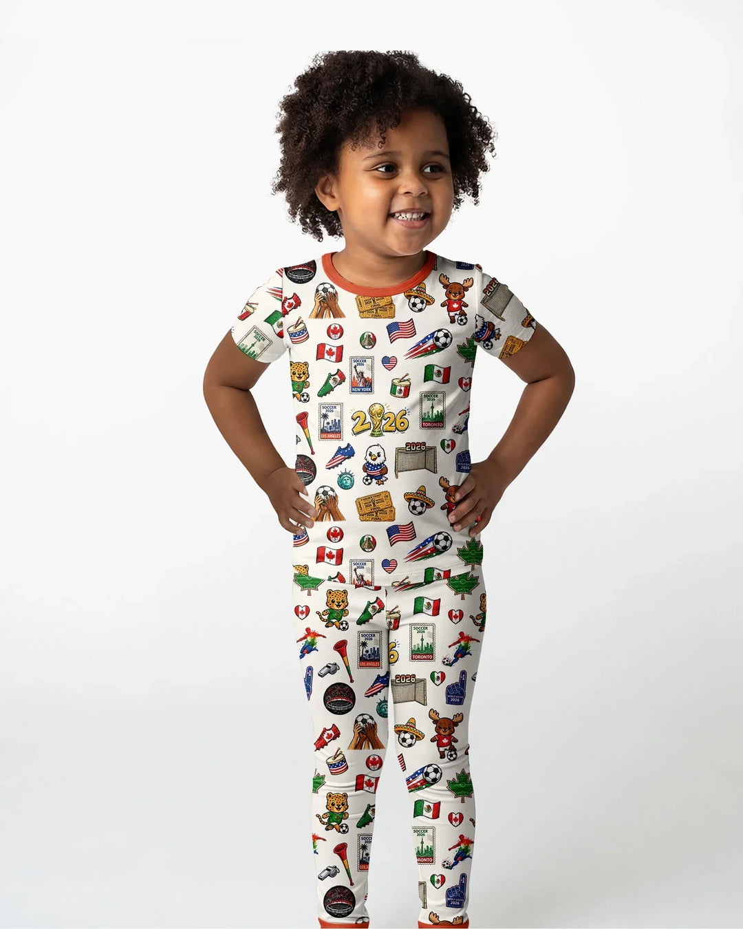 Zweiteiliges, kurzärmliges Pyjama-Set mit Marienkäfern