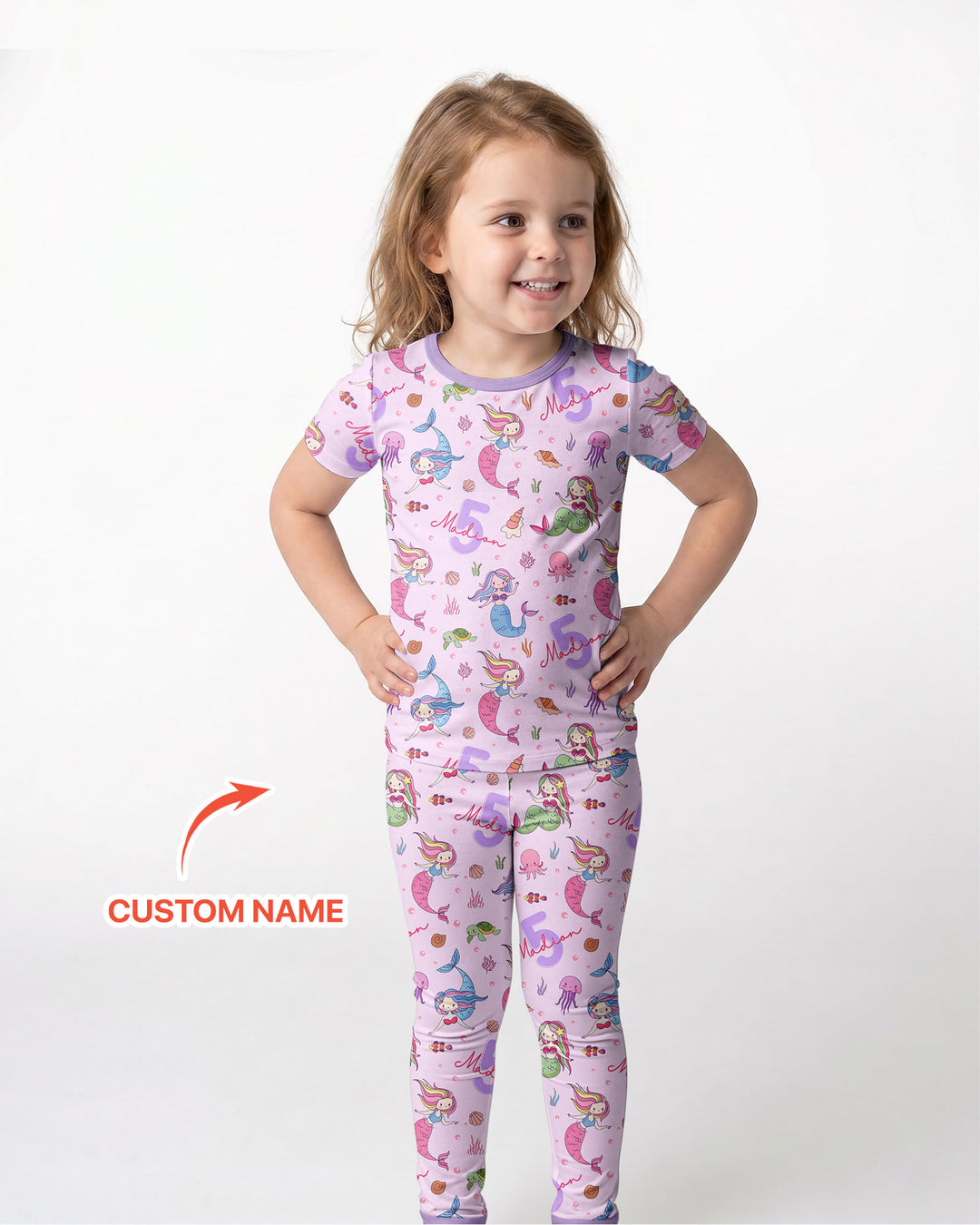 Zweiteiliges, kurzärmliges Pyjama-Set mit Marienkäfern