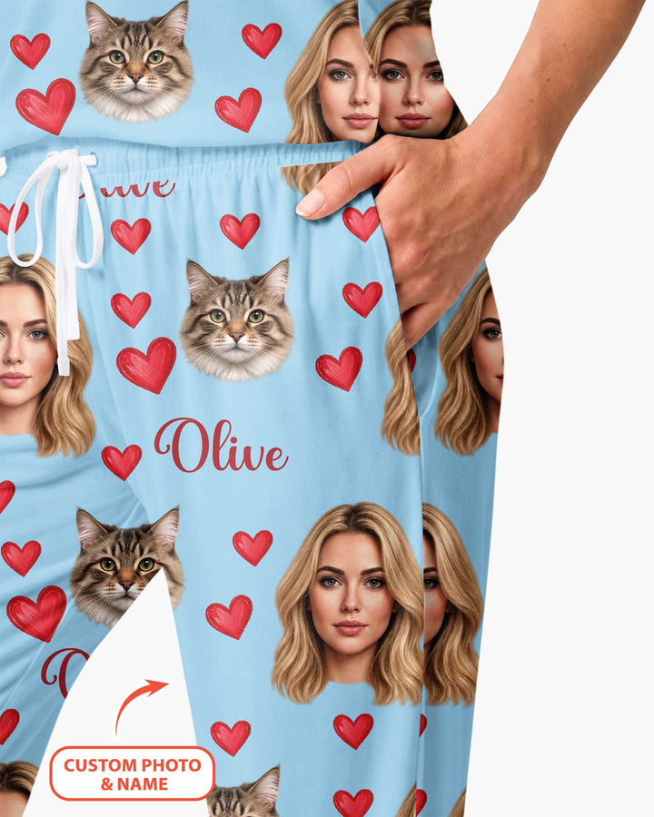 Custom Face Family Matching Bamboo Women Pajama Set