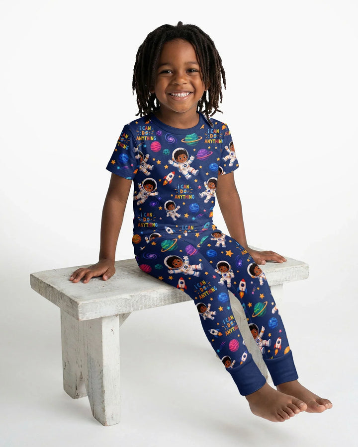 Zweiteiliges, kurzärmliges Pyjama-Set mit Marienkäfern