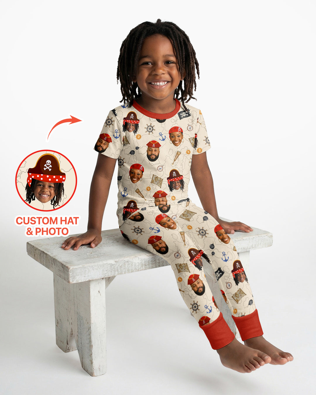 Zweiteiliges, kurzärmliges Pyjama-Set mit Marienkäfern